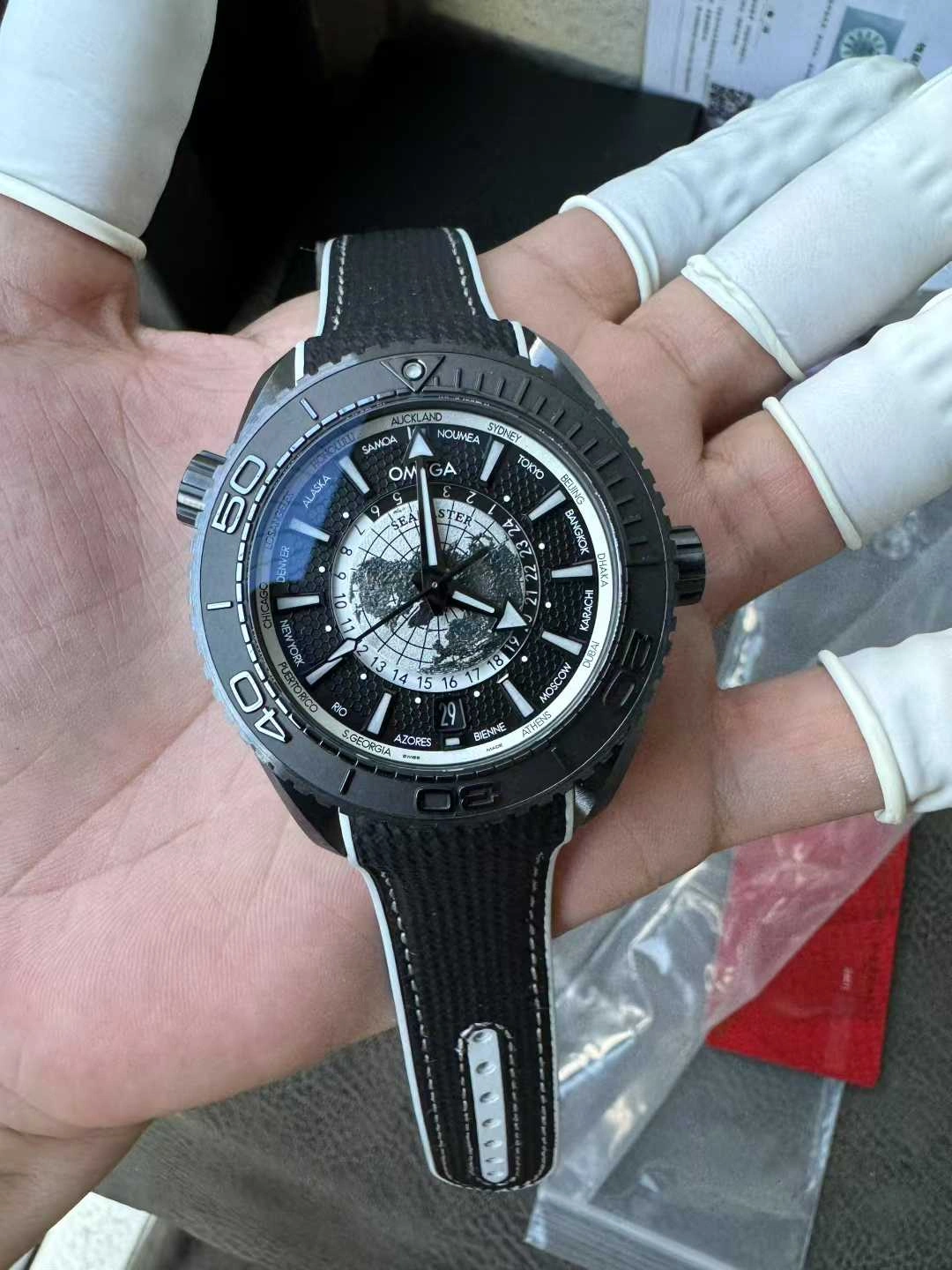 CBD Factory Omega Seamaster Planet Ocean 600M Worldtimer “Stealth Black” Custom （220.92.43.22.99.001）1:1 Super Clone – DD Caliber Fashionable 247